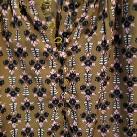 Ann taylor olive flower XS sleeveless - Picture 6 of 6